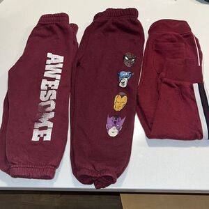 Burgundy toddler sweat pants